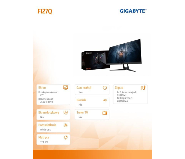 Gigabyte Aorus FI27Q - 520772 - zdjęcie 9
